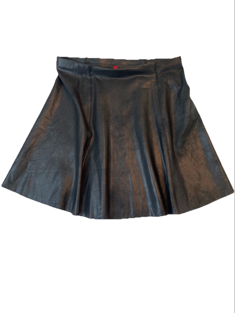Spanx Black Faux Leather A-Line Skirt Women’s Size Small